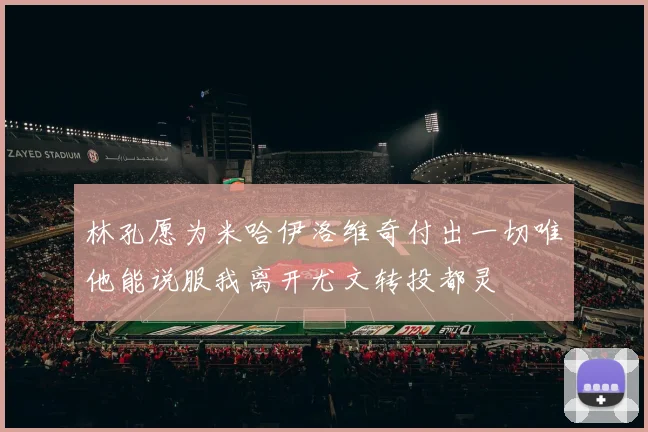 林孔愿为米哈伊洛维奇付出一切唯他能说服我离开尤文转投都灵